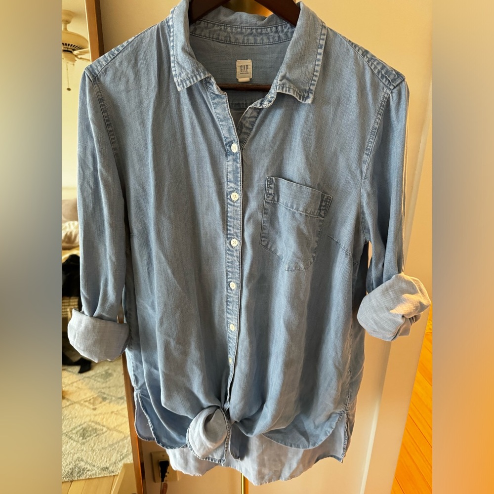 Gap Maternity Denim Button-Up